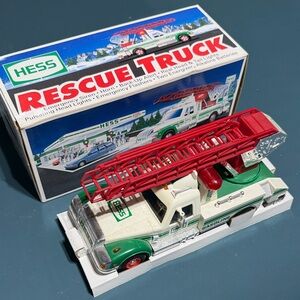Hess Rescue Truck Toy with Red and Green Ladder 1994
